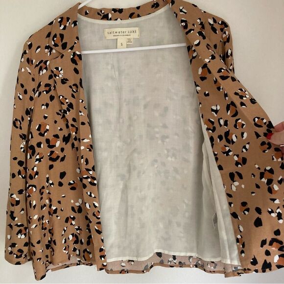saltwater LUXE Women’s leopard Garvey blazer jacket size small.  EUC! - Picture 10 of 10